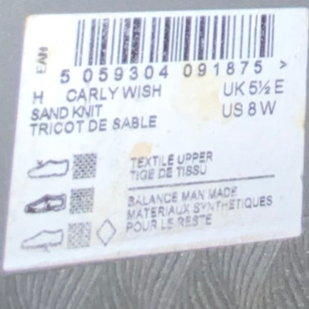 CLARKS TAN KNIT BALLET FLAT  8W. CLOUDSTEPPER - Picture 11 of 11